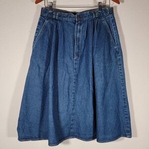 Womens Vintage Sasson Jeans Blue Midi Skirt